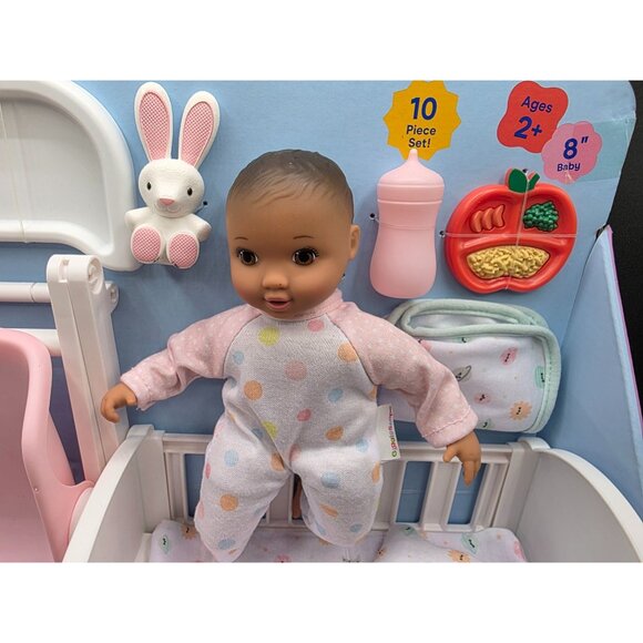 Little Baby Doll Set 10 Piece GiggleScape Ages 2+ 8" Baby - Picture 4 of 9
